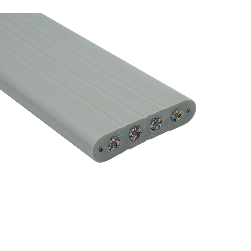 Kabel Datar Lift dengan Kawat Baja dan 4 Kabel Patch Cat6