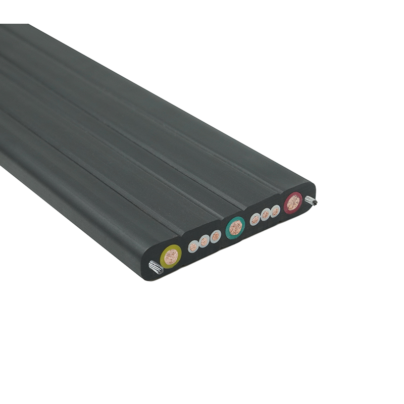 Kabel Datar Bepergian Derek Selubung Majemuk dengan Kawat Baja