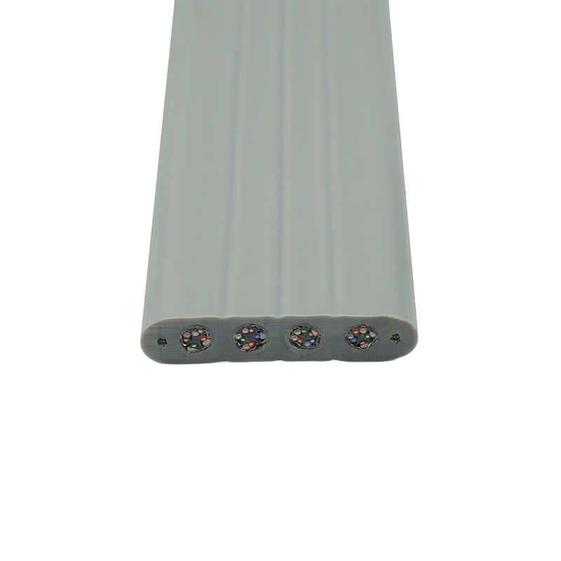 Kabel Datar Lift dengan Kawat Baja dan 4 Kabel Patch Cat6