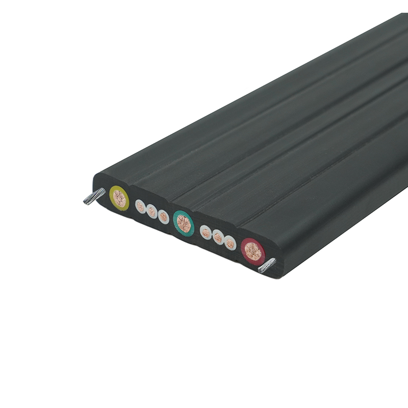 Kabel Datar Bepergian Derek Selubung Majemuk dengan Kawat Baja